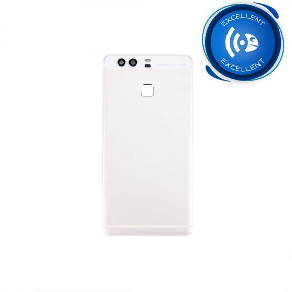 TAPA TRASERA PARA HUAWEI ASCEND P9 CON BOTON BLANCO