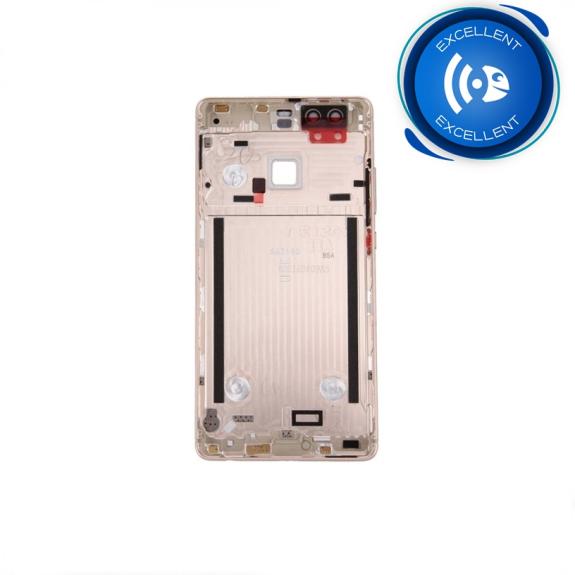 TAPA TRASERA PARA HUAWEI ASCEND P9 CON BOTON DORADO