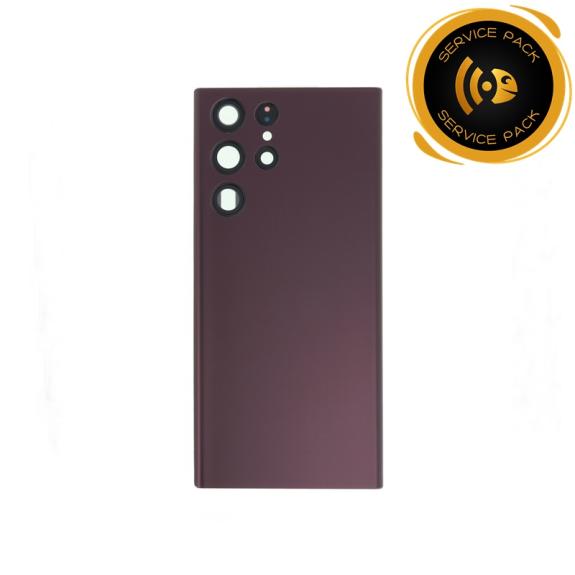 Tapa Trasera Para Samsung Galaxy S22 Ultra Burdeos Service Pack
