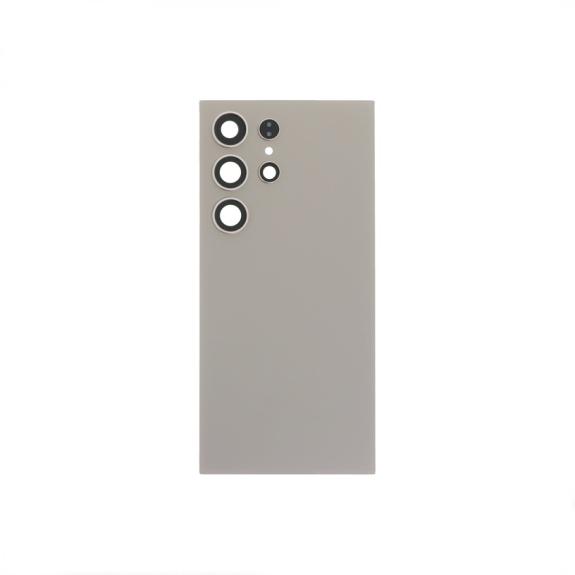 Tapa Trasera Para Samsung Galaxy S24 Ultra gris con embellecedor