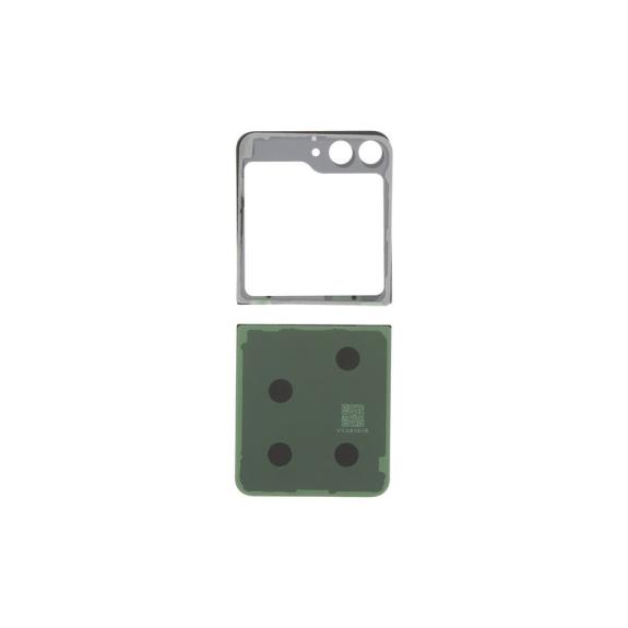 Tapa Trasera Superior E Inferior Para Samsung Z Flip6 plateado