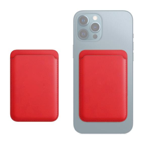 Tarjetero MagSafe para iPhone color rojo