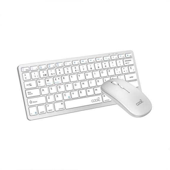 Teclado y Ratón Bluetooth en color Blanco (Español)
