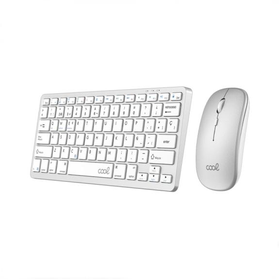 Teclado y Ratón Bluetooth en color Blanco (Español)
