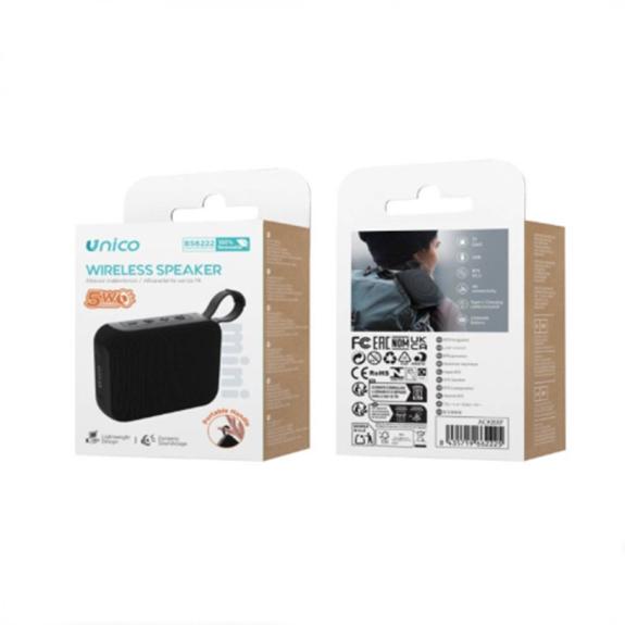 Unico Altavoz Bluetooth - Negro (5W)