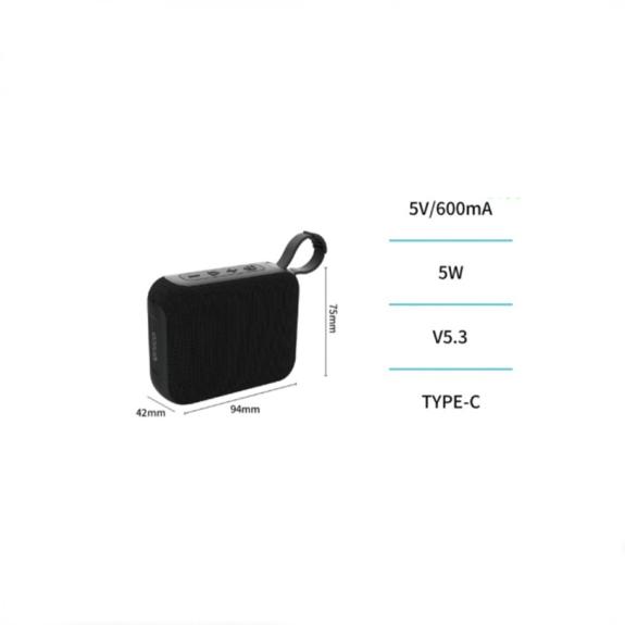 Unico Altavoz Bluetooth - Negro (5W)