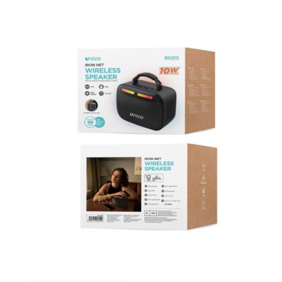 Unico Altavoz Bluetooth pequeño – Negro (10W)