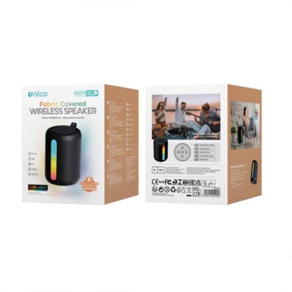 Unico Altavoz Bluetooth pequeño – Negro (3W)