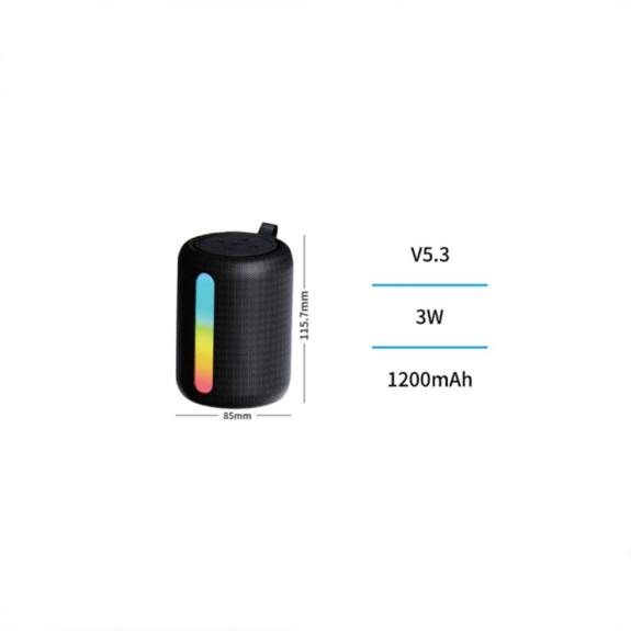 Unico Altavoz Bluetooth pequeño – Negro (3W)