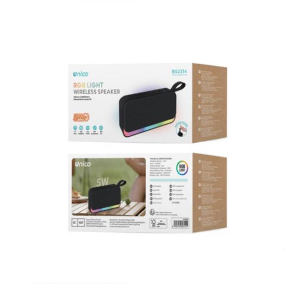 Unico Altavoz Bluetooth pequeño – Negro (5W)