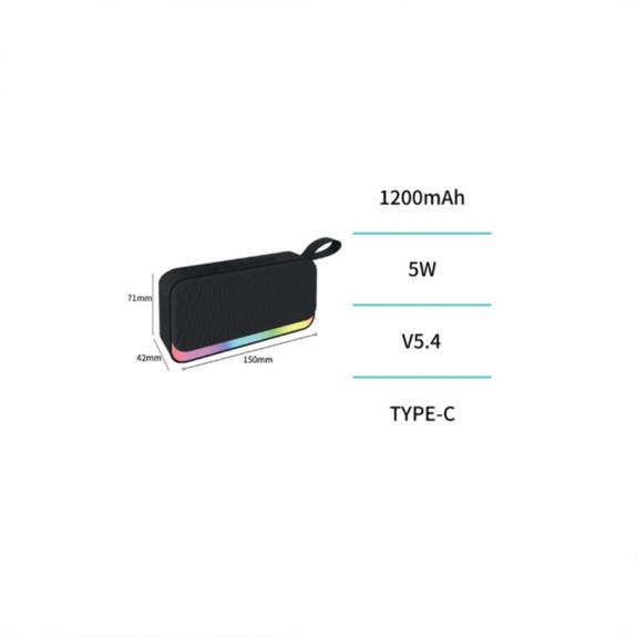 Unico Altavoz Bluetooth pequeño – Negro (5W)