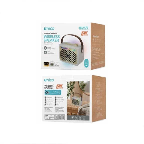Unico Altavoz Bluetooth retro - Blanco (5W)