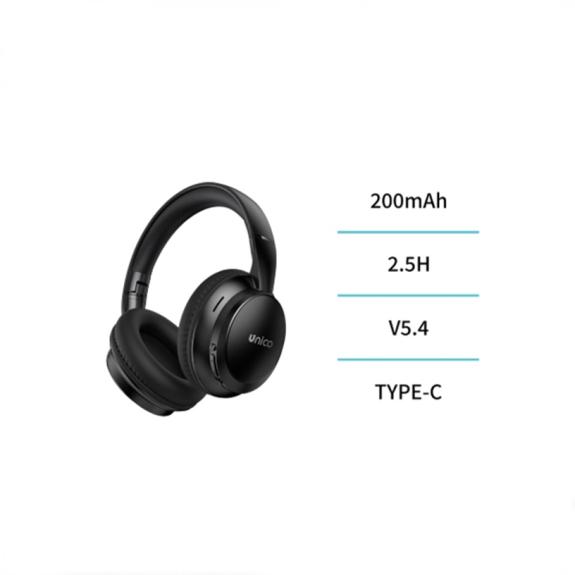 Unico Auriculares bluetooth de diadema - Negro