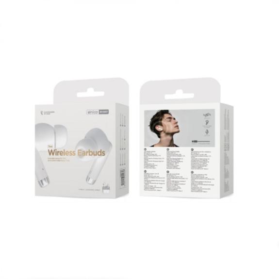 Unico Auriculares bluetooth TWS Con Almohadillas -Blanco