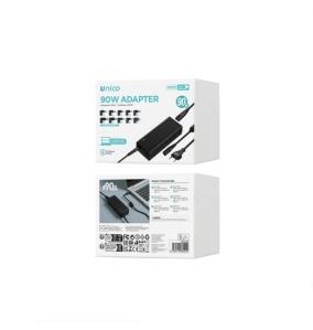 Unico Cargador para portatil universal 90W 10 cabezales – Negro