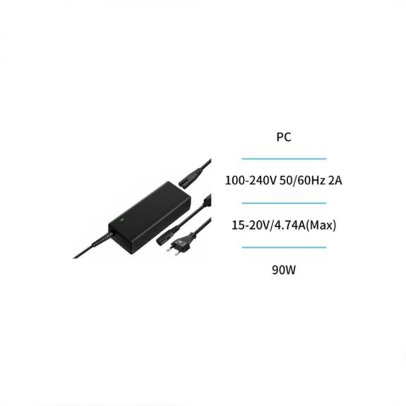 Unico Cargador para portatil universal 90W 10 cabezales – Negro