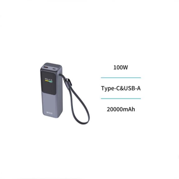 Unico Power Bank con puerto Tipo-C, USB y cable Tipo-C(20000mAh)